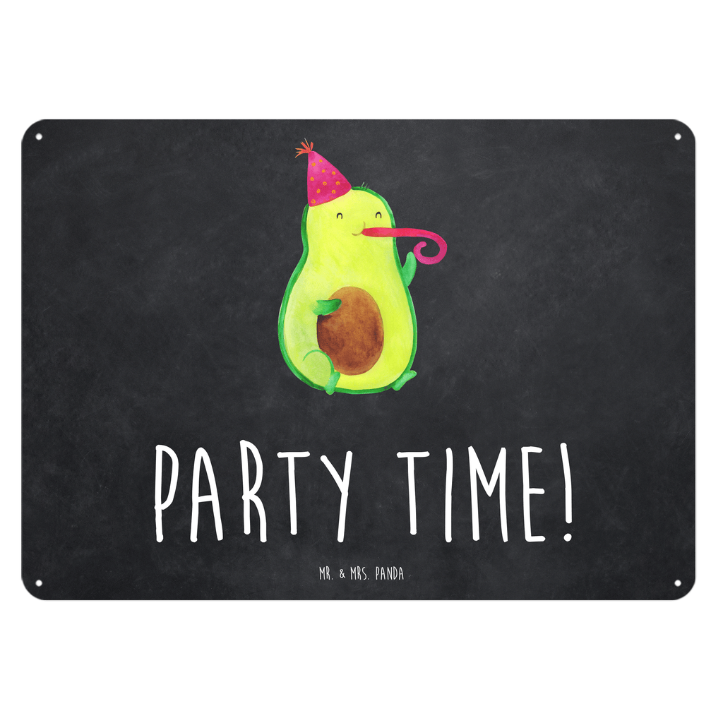 Blechschild Avocado Party Zeit Blechschild, Metallschild, Geschenk Schild, Schild, Magnet-Metall-Schild, Deko Schild, Wandschild, Wand-Dekoration, Türschild, Avocado, Veggie, Vegan, Gesund