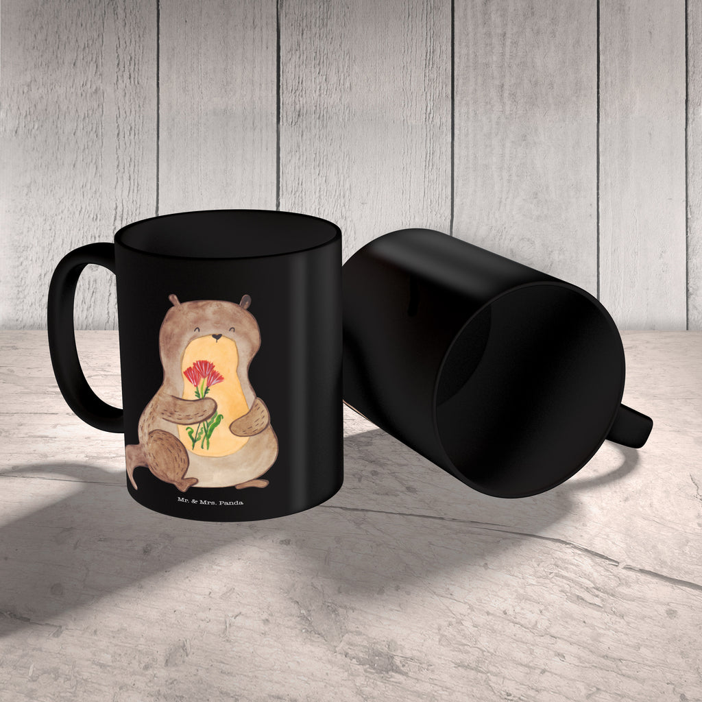 Tasse Otter Blumenstrauß Tasse, Kaffeetasse, Teetasse, Becher, Kaffeebecher, Teebecher, Keramiktasse, Porzellantasse, Büro Tasse, Geschenk Tasse, Tasse Sprüche, Tasse Motive, Kaffeetassen, Tasse bedrucken, Designer Tasse, Cappuccino Tassen, Schöne Teetassen, Otter, Fischotter, Seeotter, Otter Seeotter See Otter