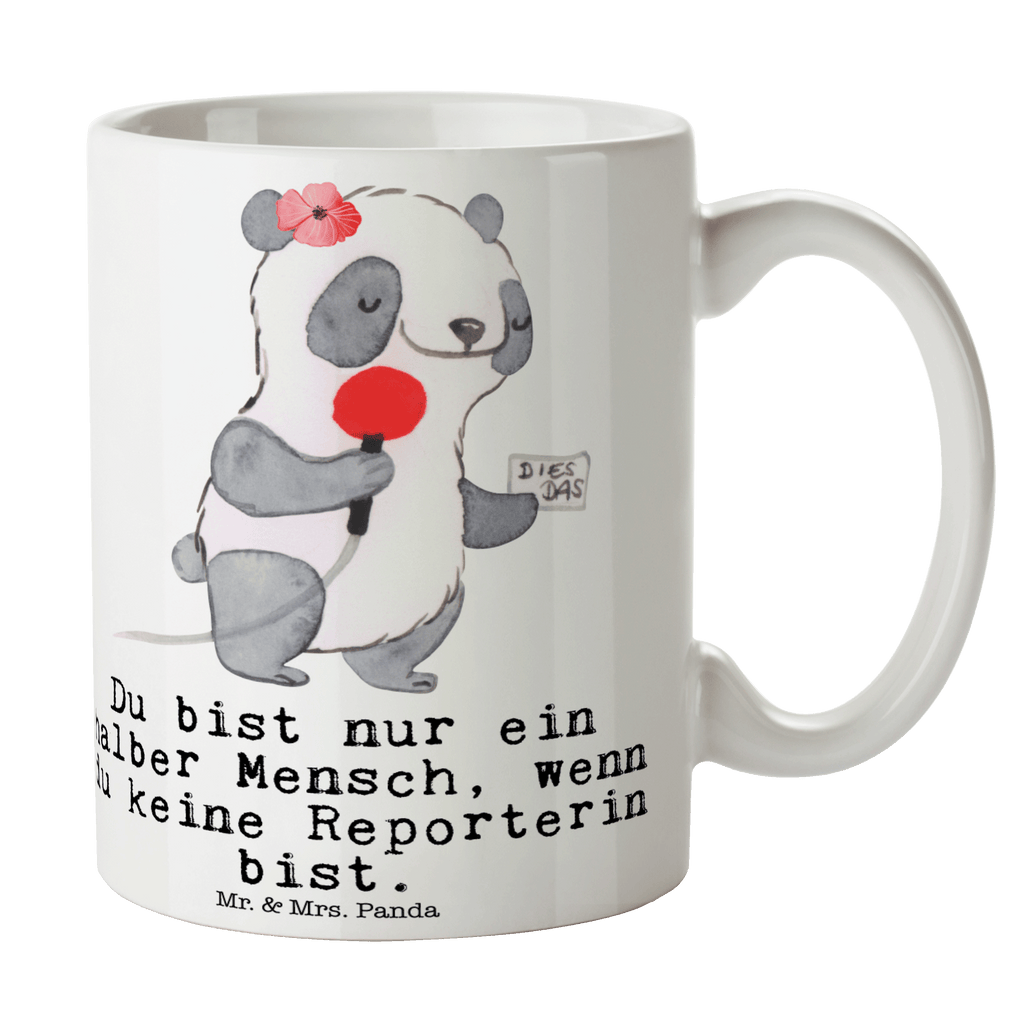 Tasse Reporterin mit Herz Tasse, Kaffeetasse, Teetasse, Becher, Kaffeebecher, Teebecher, Keramiktasse, Porzellantasse, Büro Tasse, Geschenk Tasse, Tasse Sprüche, Tasse Motive, Kaffeetassen, Tasse bedrucken, Designer Tasse, Cappuccino Tassen, Schöne Teetassen, Beruf, Ausbildung, Jubiläum, Abschied, Rente, Kollege, Kollegin, Geschenk, Schenken, Arbeitskollege, Mitarbeiter, Firma, Danke, Dankeschön