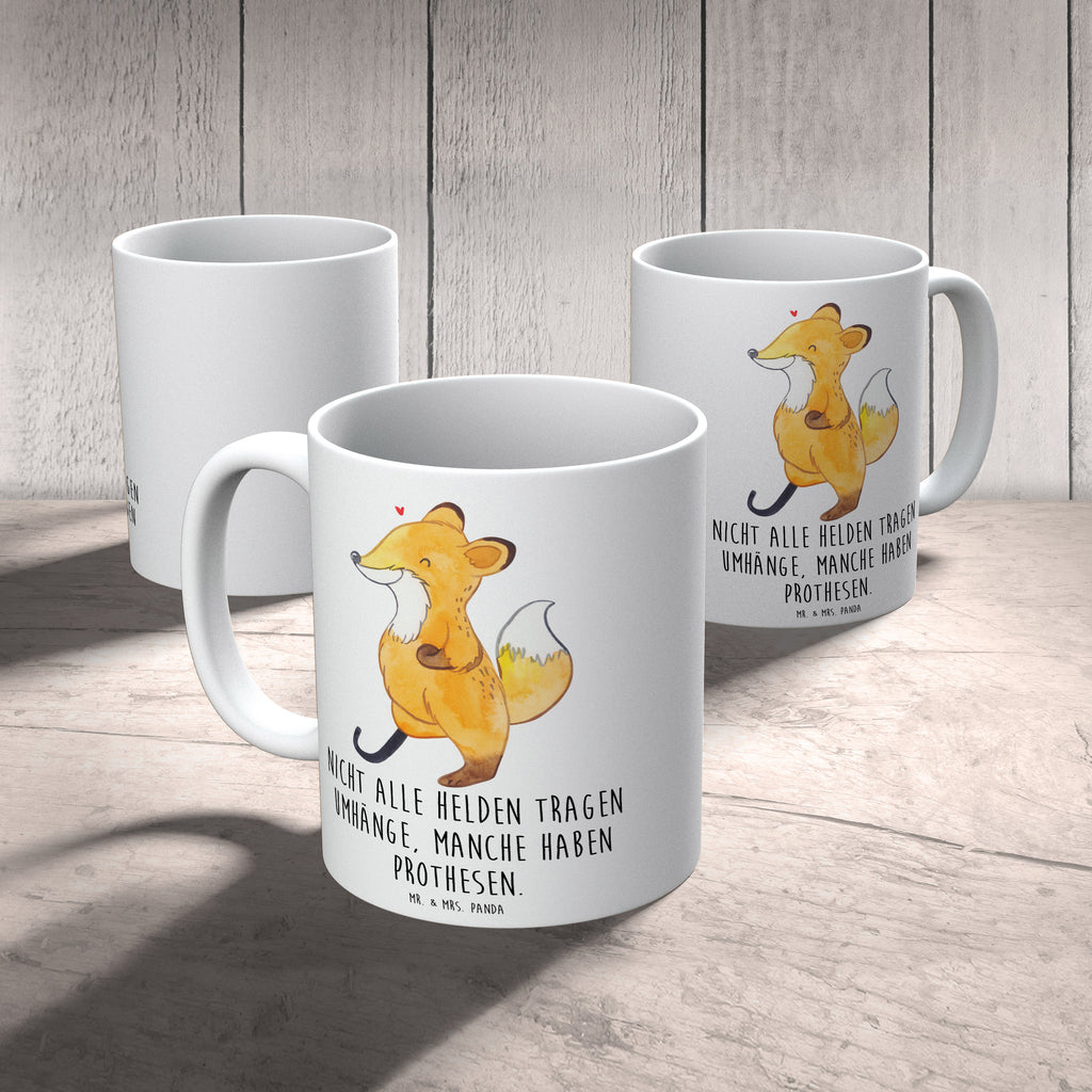 Tasse Fuchs Beinprothese Tasse, Kaffeetasse, Teetasse, Becher, Kaffeebecher, Teebecher, Keramiktasse, Porzellantasse, Büro Tasse, Geschenk Tasse, Tasse Sprüche, Tasse Motive, Kaffeetassen, Tasse bedrucken, Designer Tasse, Cappuccino Tassen, Schöne Teetassen, Fuchs, Amputation, Beimamputation, Beinprothese