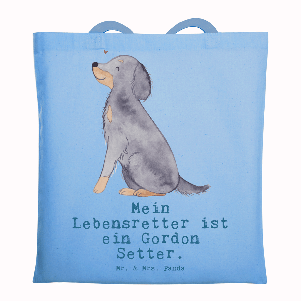 Tragetasche Gordon Setter Lebensretter Beuteltasche, Beutel, Einkaufstasche, Jutebeutel, Stoffbeutel, Hund, Hunderasse, Rassehund, Hundebesitzer, Geschenk, Tierfreund, Schenken, Welpe, Gordon Shetter, Jagdhund