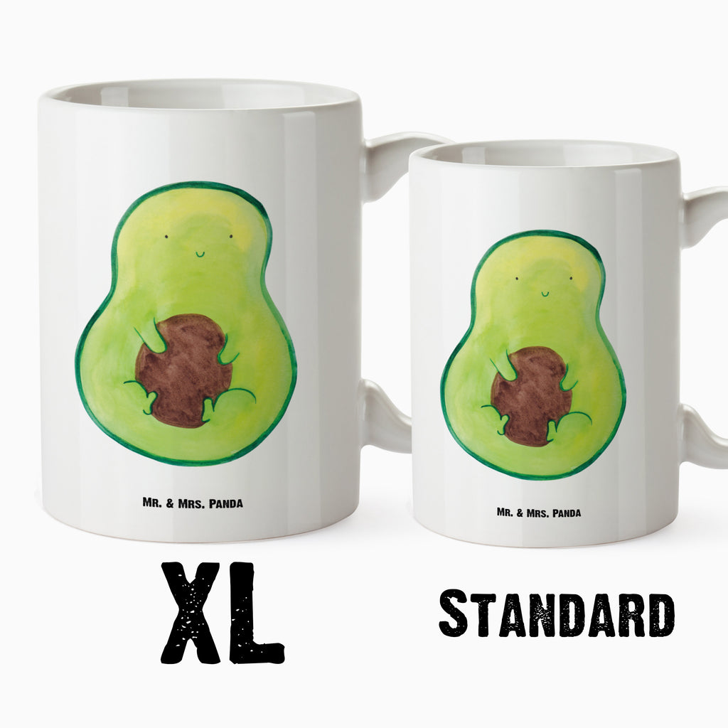 XL Tasse Avocado mit Kern XL Tasse, Große Tasse, Grosse Kaffeetasse, XL Becher, XL Teetasse, spülmaschinenfest, Jumbo Tasse, Groß, Avocado, Veggie, Vegan, Gesund, Avokado, Avocadokern, Kern, Pflanze, Spruch Leben