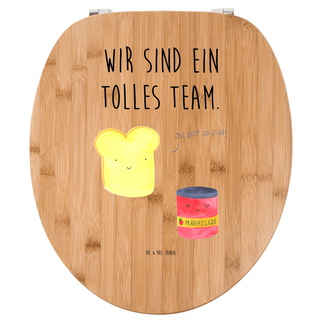 Motiv WC Sitz Toast Marmelade Klobrille, Klodeckel, Toilettendeckel, WC-Sitz, Toilette, Tiermotive, Gute Laune, lustige Sprüche, Tiere, Toast, Marmelade, Dreamteam, süße Postkarte, süß, Küche Deko, Küche Spruch, Frühstück Einladung, Brot, Toastbrot