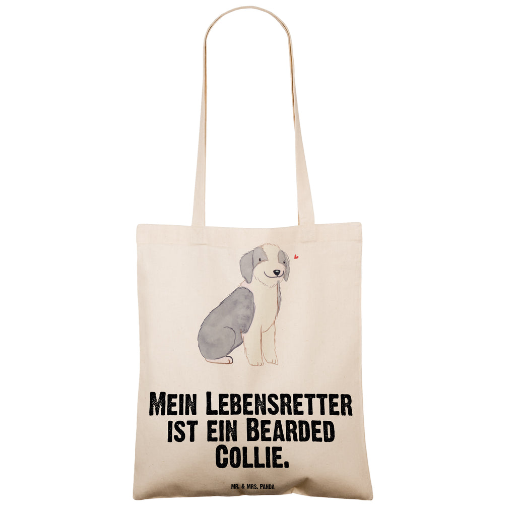 Tragetasche Bearded Collie Lebensretter Beuteltasche, Beutel, Einkaufstasche, Jutebeutel, Stoffbeutel, Tasche, Shopper, Umhängetasche, Strandtasche, Schultertasche, Stofftasche, Tragetasche, Badetasche, Jutetasche, Einkaufstüte, Laptoptasche, Hund, Hunderasse, Rassehund, Hundebesitzer, Geschenk, Tierfreund, Schenken, Welpe, Bearded Collie, britischer Hütehund