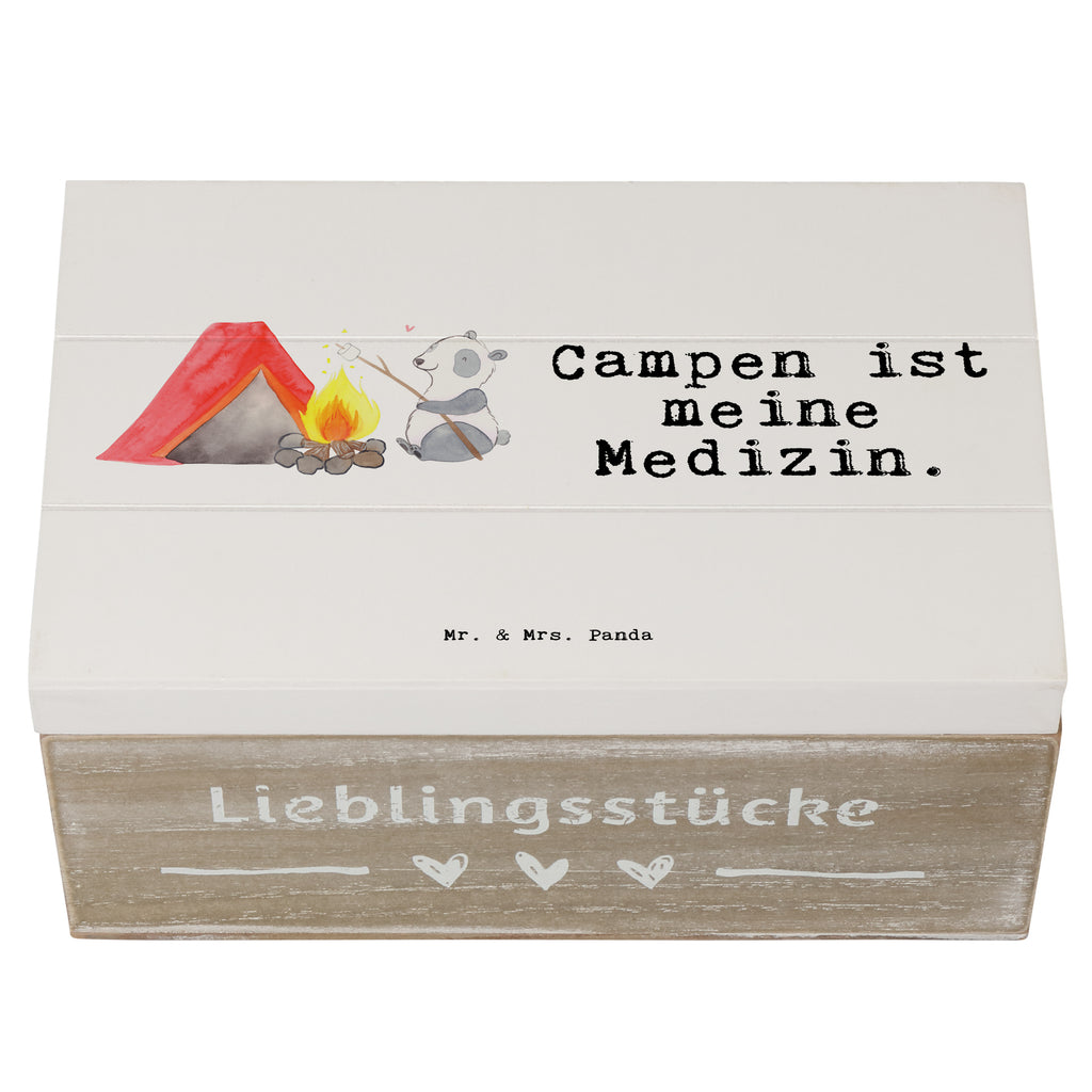 Holzkiste Panda Campen Medizin Holzkiste, Kiste, Schatzkiste, Truhe, Schatulle, XXL, Erinnerungsbox, Erinnerungskiste, Dekokiste, Aufbewahrungsbox, Geschenkbox, Geschenkdose, Geschenk, Sport, Sportart, Hobby, Schenken, Danke, Dankeschön, Auszeichnung, Gewinn, Sportler, Campen, Camping, campen gehen, Zelten, Campingplatz