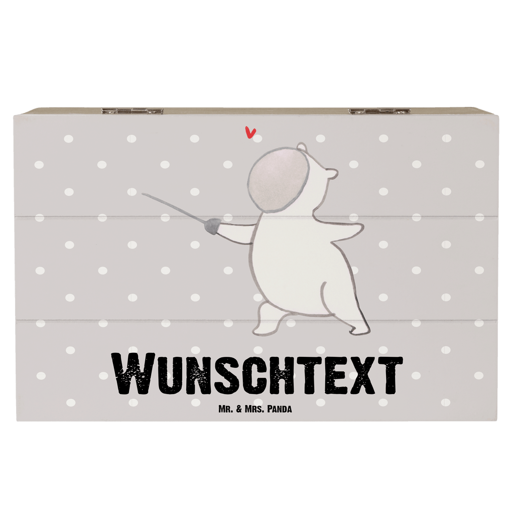 Personalisierte Holzkiste Panda Fechten Tage Holzkiste mit Namen, Kiste mit Namen, Schatzkiste mit Namen, Truhe mit Namen, Schatulle mit Namen, Erinnerungsbox mit Namen, Erinnerungskiste, mit Namen, Dekokiste mit Namen, Aufbewahrungsbox mit Namen, Holzkiste Personalisiert, Kiste Personalisiert, Schatzkiste Personalisiert, Truhe Personalisiert, Schatulle Personalisiert, Erinnerungsbox Personalisiert, Erinnerungskiste Personalisiert, Dekokiste Personalisiert, Aufbewahrungsbox Personalisiert, Geschenkbox personalisiert, GEschenkdose personalisiert, Geschenk, Sport, Sportart, Hobby, Schenken, Danke, Dankeschön, Auszeichnung, Gewinn, Sportler, Fechten, Fechter Bund, Fecht Verein, Fecht Club