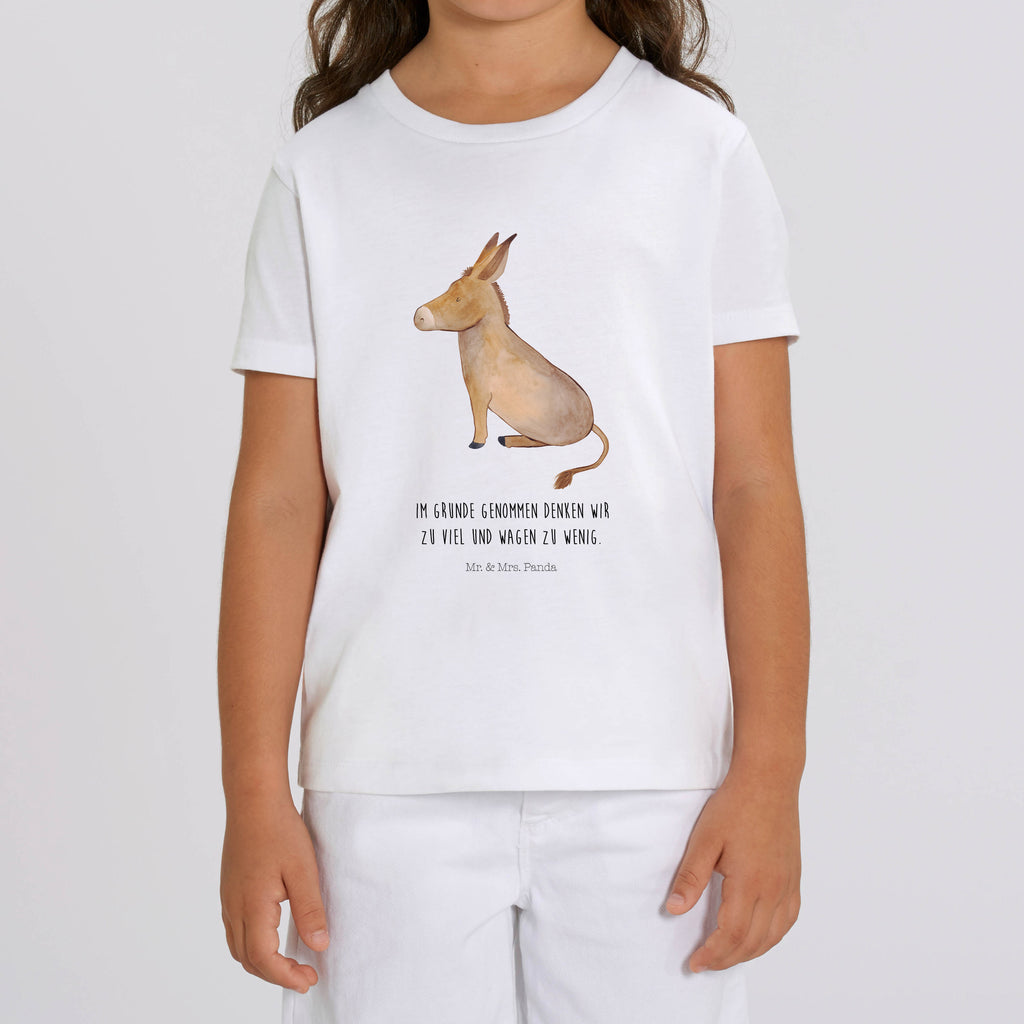 Organic Kinder T-Shirt Esel Kinder T-Shirt, Kinder T-Shirt Mädchen, Kinder T-Shirt Jungen, Tiermotive, Gute Laune, lustige Sprüche, Tiere, Esel, Weisheit, Lebensmut, Lebensglück, Ziel, Lebensziel, Mut, erfolg, tapferkeit, positive gedanken, zuversicht