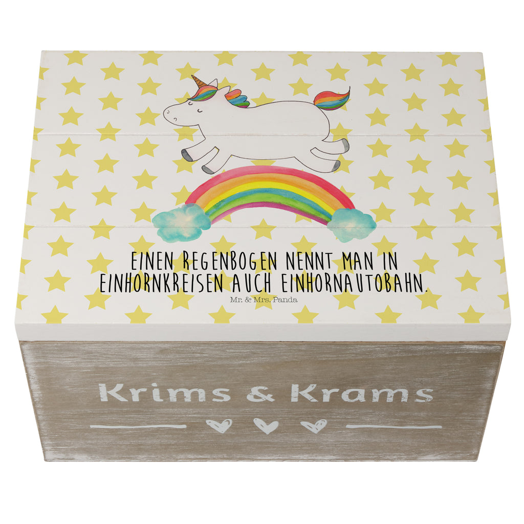 Holzkiste Einhorn Regenbogen Holzkiste, Kiste, Schatzkiste, Truhe, Schatulle, XXL, Erinnerungsbox, Erinnerungskiste, Dekokiste, Aufbewahrungsbox, Geschenkbox, Geschenkdose, Einhorn, Einhörner, Einhorn Deko, Pegasus, Unicorn, Regenbogen, Glitzer, Einhornpower, Erwachsenwerden, Einhornautobahn