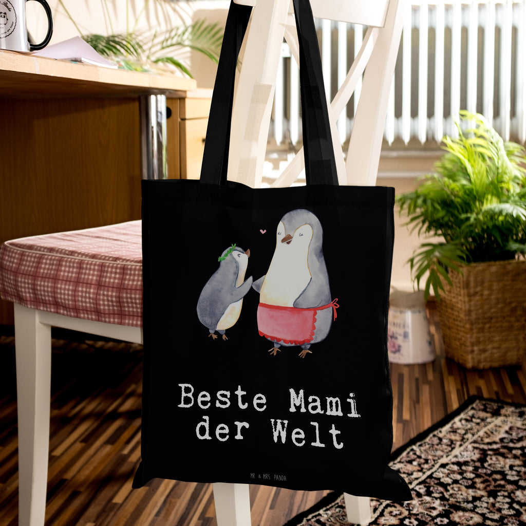 Tragetasche Pinguin Beste Mami der Welt Beuteltasche, Beutel, Einkaufstasche, Jutebeutel, Stoffbeutel, Tasche, Shopper, Umhängetasche, Strandtasche, Schultertasche, Stofftasche, Tragetasche, Badetasche, Jutetasche, Einkaufstüte, Laptoptasche, für, Dankeschön, Geschenk, Schenken, Geburtstag, Geburtstagsgeschenk, Geschenkidee, Danke, Bedanken, Mitbringsel, Freude machen, Geschenktipp, Mama, Mami, Mutter, Muttertag, Mutti, Ma, Tochter, Sohn, Beste Mama, Beste, Supermama