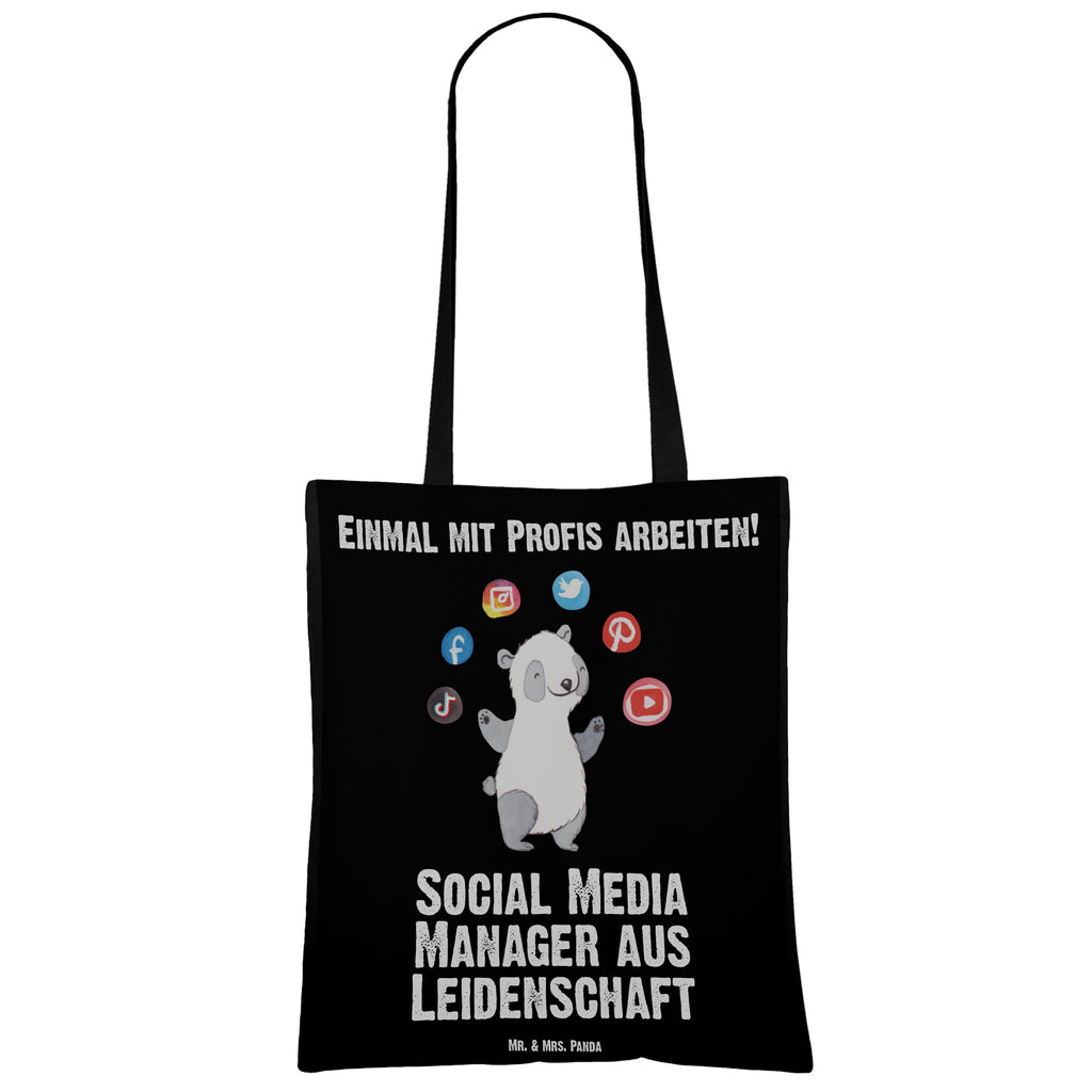 Tragetasche Social Media Manager aus Leidenschaft Beuteltasche, Beutel, Einkaufstasche, Jutebeutel, Stoffbeutel, Tasche, Shopper, Umhängetasche, Strandtasche, Schultertasche, Stofftasche, Tragetasche, Badetasche, Jutetasche, Einkaufstüte, Laptoptasche, Beruf, Ausbildung, Jubiläum, Abschied, Rente, Kollege, Kollegin, Geschenk, Schenken, Arbeitskollege, Mitarbeiter, Firma, Danke, Dankeschön