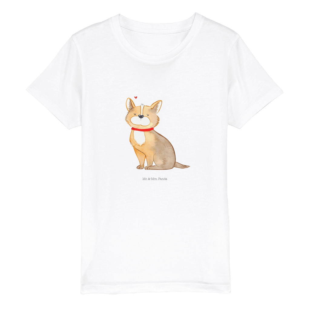 Organic Kinder T-Shirt Hundeglück Kinder T-Shirt, Kinder T-Shirt Mädchen, Kinder T-Shirt Jungen, Hund, Hundemotiv, Haustier, Hunderasse, Tierliebhaber, Hundebesitzer, Sprüche, Corgie, Hundeliebe, Spruch, Hundemama, Liebe