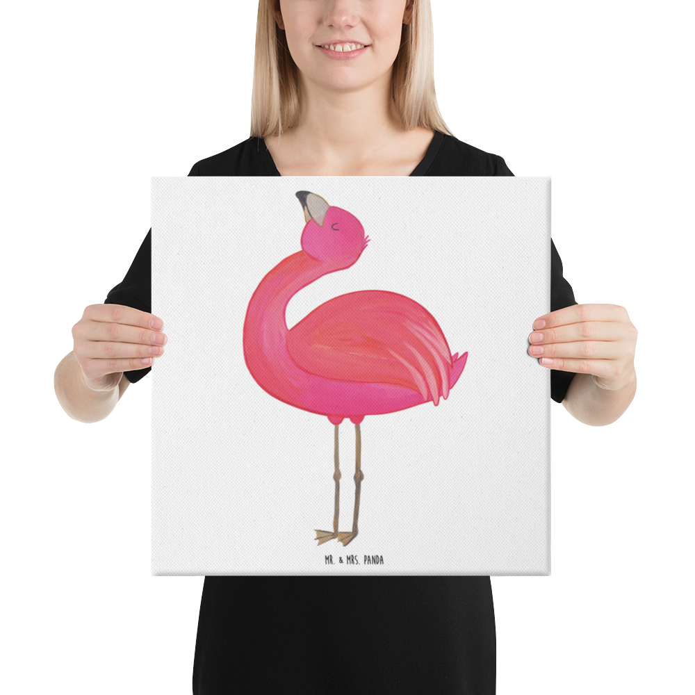 Leinwand Bild Flamingo Stolz Leinwand, Bild, Kunstdruck, Wanddeko, Dekoration, Flamingo, stolz, Freude, Selbstliebe, Selbstakzeptanz, Freundin, beste Freundin, Tochter, Mama, Schwester