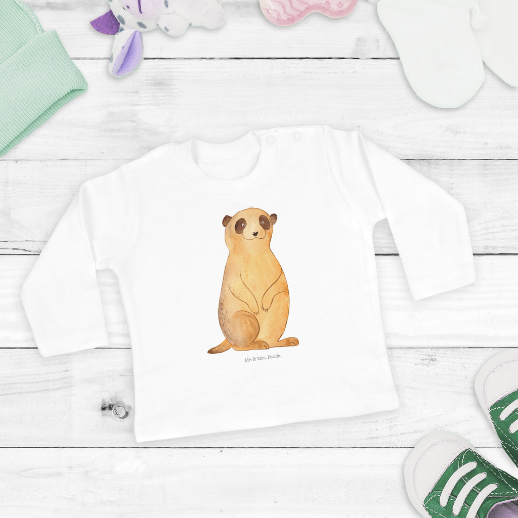 Baby Longsleeve Erdmännchen Mädchen, Jungen, Baby, Langarm, Bio, Kleidung, Afrika, Wildtiere, Erdmännchen, Reisen, Spruch, Weltreise, Afrikareise, Roadtrip, Traveling