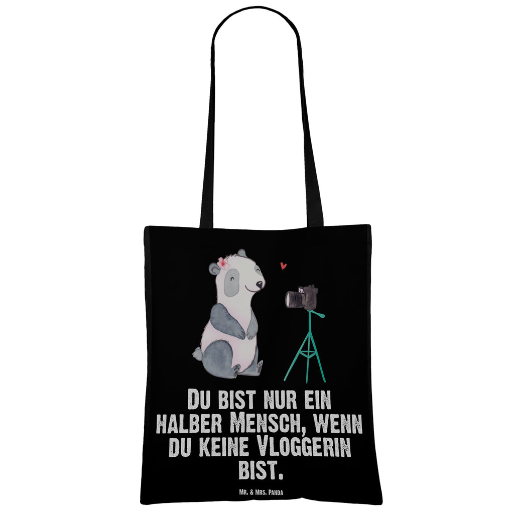 Tragetasche Vloggerin mit Herz Beuteltasche, Beutel, Einkaufstasche, Jutebeutel, Stoffbeutel, Tasche, Shopper, Umhängetasche, Strandtasche, Schultertasche, Stofftasche, Tragetasche, Badetasche, Jutetasche, Einkaufstüte, Laptoptasche, Beruf, Ausbildung, Jubiläum, Abschied, Rente, Kollege, Kollegin, Geschenk, Schenken, Arbeitskollege, Mitarbeiter, Firma, Danke, Dankeschön