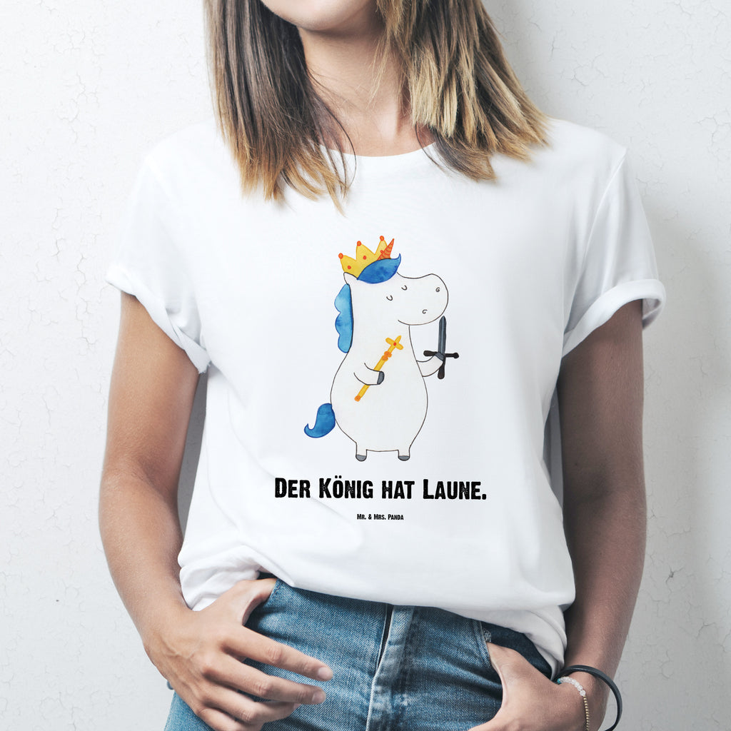 Personalisiertes T-Shirt Einhorn König mit Schwert T-Shirt Personalisiert, T-Shirt mit Namen, T-Shirt mit Aufruck, Männer, Frauen, Wunschtext, Bedrucken, Einhorn, Einhörner, Einhorn Deko, Pegasus, Unicorn, König, Ritter, Mittelalter