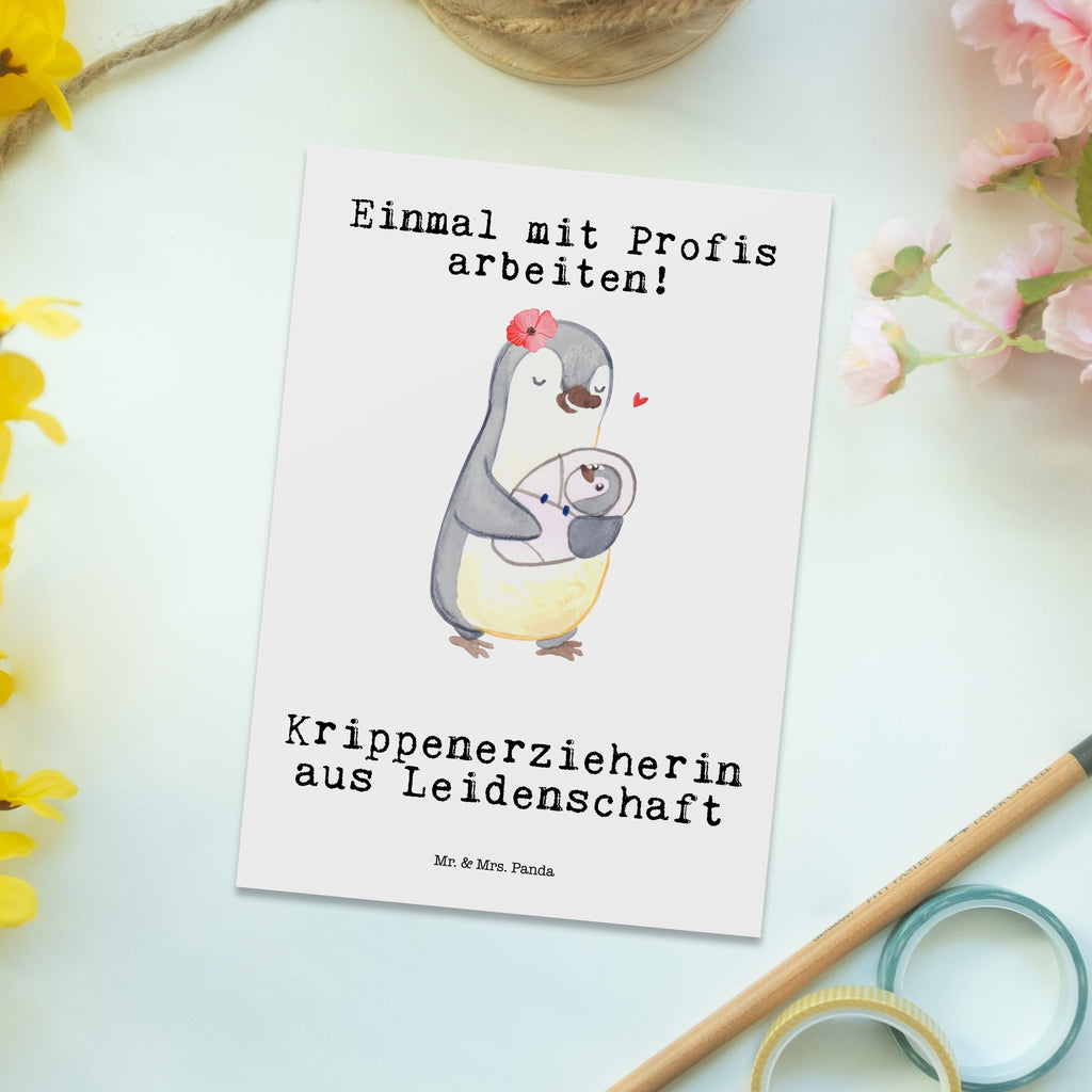 Postkarte Krippenerzieherin aus Leidenschaft Postkarte, Karte, Geschenkkarte, Grußkarte, Einladung, Ansichtskarte, Geburtstagskarte, Einladungskarte, Dankeskarte, Ansichtskarten, Einladung Geburtstag, Einladungskarten Geburtstag, Beruf, Ausbildung, Jubiläum, Abschied, Rente, Kollege, Kollegin, Geschenk, Schenken, Arbeitskollege, Mitarbeiter, Firma, Danke, Dankeschön, Krippenerzieherin, Kindertagesstätte, KITA, Eröffnung, Erzieherin, Pädagogin