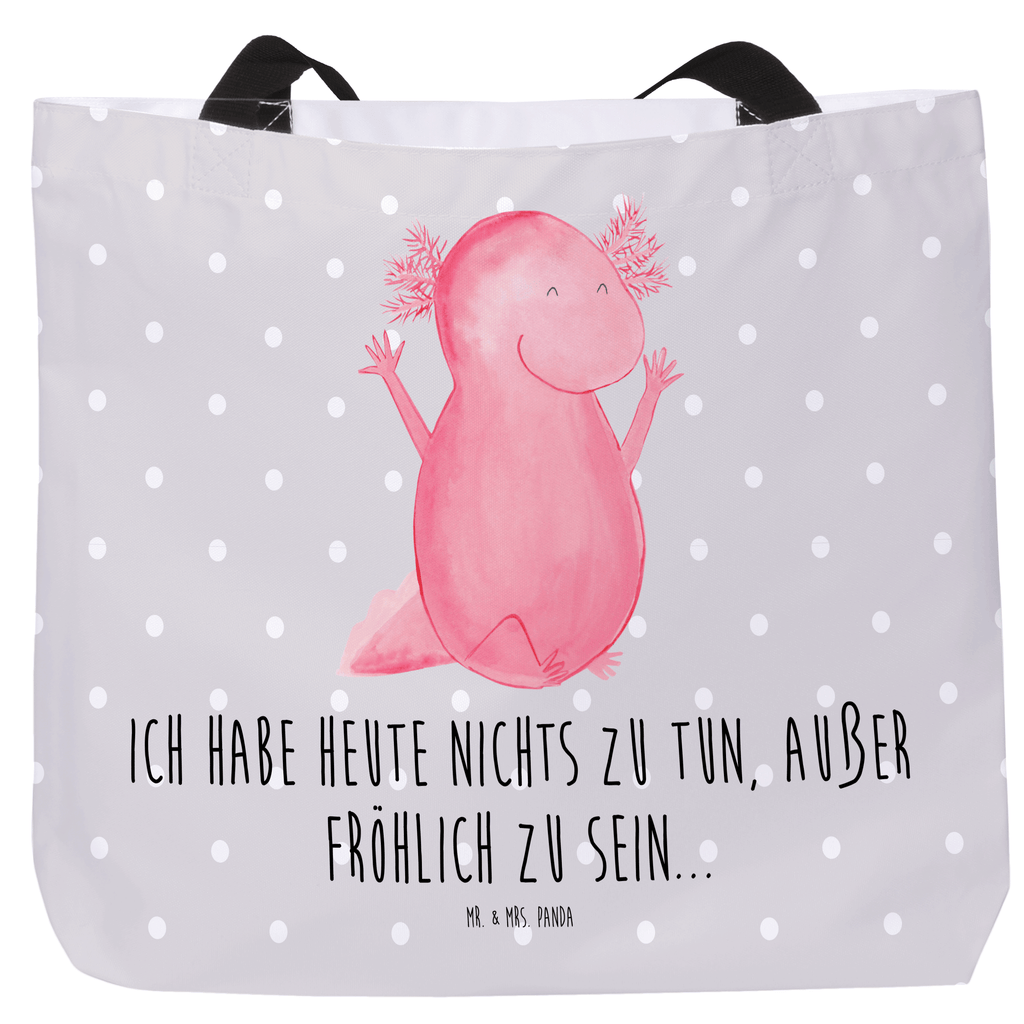 Shopper Axolotl Hurra Beutel, Einkaufstasche, Tasche, Strandtasche, Einkaufsbeutel, Shopper, Schultasche, Freizeittasche, Tragebeutel, Schulbeutel, Alltagstasche, Axolotl, Molch, Axolot, Schwanzlurch, Lurch, Lurche, fröhlich, Spaß, Freude, Motivation, Zufriedenheit