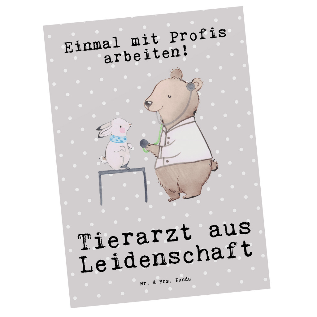 Postkarte Tierarzt aus Leidenschaft Postkarte, Karte, Geschenkkarte, Grußkarte, Einladung, Ansichtskarte, Geburtstagskarte, Einladungskarte, Dankeskarte, Ansichtskarten, Einladung Geburtstag, Einladungskarten Geburtstag, Beruf, Ausbildung, Jubiläum, Abschied, Rente, Kollege, Kollegin, Geschenk, Schenken, Arbeitskollege, Mitarbeiter, Firma, Danke, Dankeschön