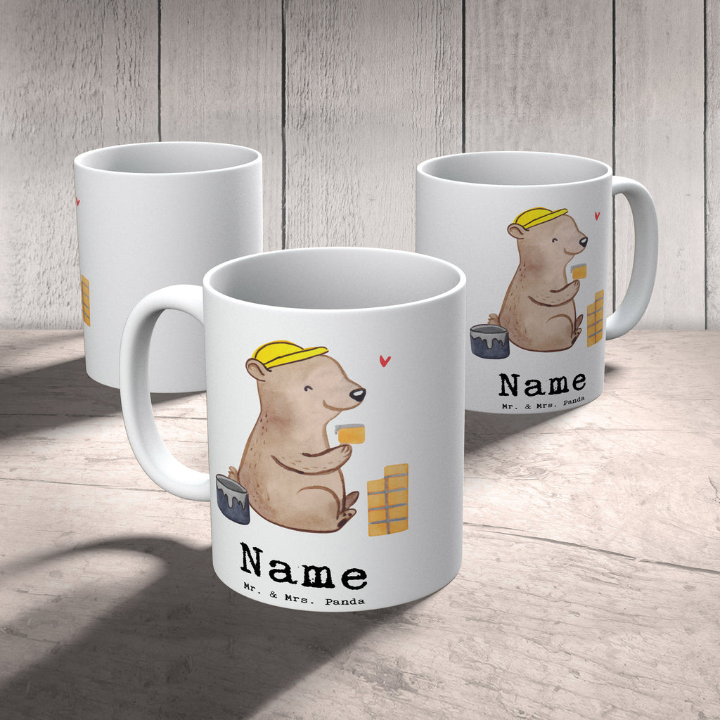 Personalisierte Tasse Maurer mit Herz Personalisierte Tasse, Namenstasse, Wunschname, Personalisiert, Tasse, Namen, Drucken, Tasse mit Namen, Beruf, Ausbildung, Jubiläum, Abschied, Rente, Kollege, Kollegin, Geschenk, Schenken, Arbeitskollege, Mitarbeiter, Firma, Danke, Dankeschön, Maurer, Maurermeister, Gesellenprüfung, Handwerker, Maurerbetrieb