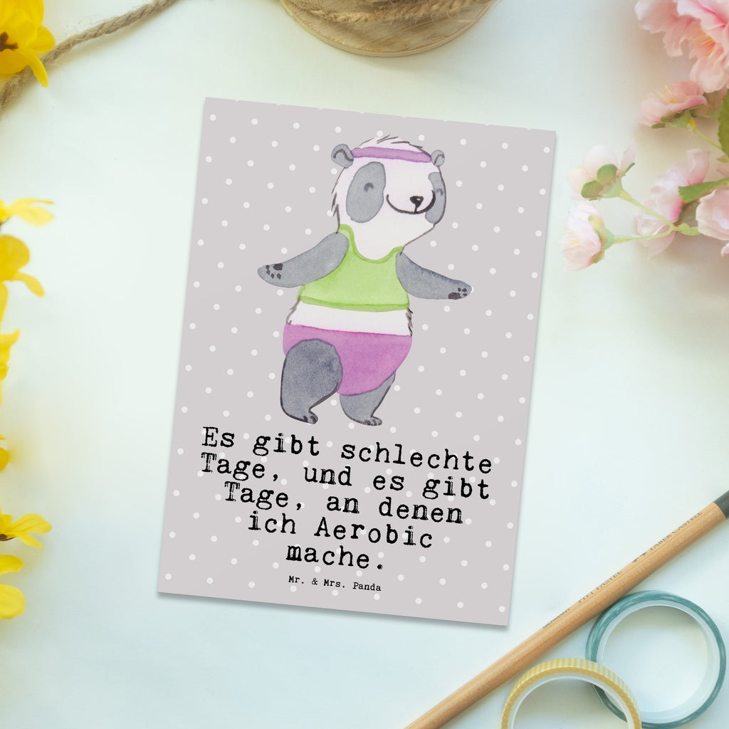 Postkarte Panda Aerobic Tage Postkarte, Karte, Geschenkkarte, Grußkarte, Einladung, Ansichtskarte, Geburtstagskarte, Einladungskarte, Dankeskarte, Ansichtskarten, Einladung Geburtstag, Einladungskarten Geburtstag, Geschenk, Sport, Sportart, Hobby, Schenken, Danke, Dankeschön, Auszeichnung, Gewinn, Sportler, Aerobic, Aerobic Fitness, Fitnessstudio