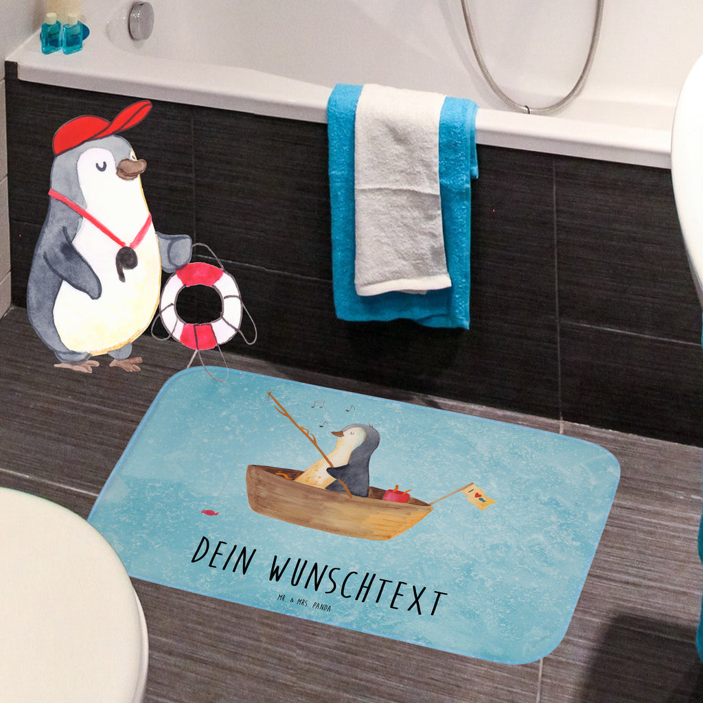 Personalisierter Badvorleger Pinguin Angelboot Personalisierte Badematte, Personalisierter Badteppich, Personalisierter Duschvorleger, Personalisierter Badezimmerteppich, Personalisierter Badezimmermatte, Personalisierter Badvorleger, Personalisierter Duschmatte, Personalisierter Duschteppich, Badematte mit Namen, Badteppich mit Namen, Duschvorleger mit Namen, Badezimmerteppich mit Namen, Badezimmermatte mit Namen, Badvorleger mit Namen, Duschmatte mit Namen, Duschteppich mit Namen, Wunschtext, Badvorleger selbst bedrucken, Wunschname, Personalisieren, Pinguin, Pinguine, Angeln, Boot, Angelboot, Lebenslust, Leben, genießen, Motivation, Neustart, Neuanfang, Trennung, Scheidung, Geschenkidee Liebeskummer