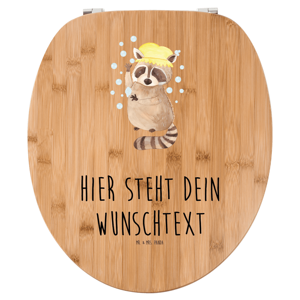 Personalisierter WC Sitz Motiv Waschbär Personalisierte Klobrille, Personalisierter Klodeckel, Personalisierter Toilettendeckel, Personalisierter WC-Sitz, Toilettendeckel mit Namen, WC Sitz mit Namen, Tiermotive, Gute Laune, lustige Sprüche, Tiere, Waschbär, Tagträumen, Plan, Fröhlich, waschen, Seifenblasen