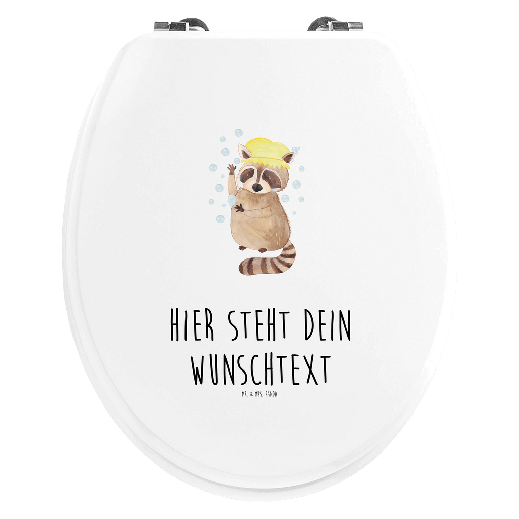 Personalisierter WC Sitz Motiv Waschbär Personalisierte Klobrille, Personalisierter Klodeckel, Personalisierter Toilettendeckel, Personalisierter WC-Sitz, Toilettendeckel mit Namen, WC Sitz mit Namen, Tiermotive, Gute Laune, lustige Sprüche, Tiere, Waschbär, Tagträumen, Plan, Fröhlich, waschen, Seifenblasen