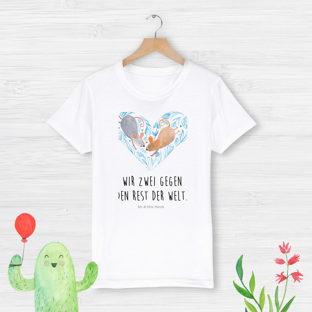 Organic Kinder T-Shirt Mäuse Herz Kinder T-Shirt, Kinder T-Shirt Mädchen, Kinder T-Shirt Jungen, Liebe, Partner, Freund, Freundin, Ehemann, Ehefrau, Heiraten, Verlobung, Heiratsantrag, Liebesgeschenk, Jahrestag, Hocheitstag, Maus, Mäuse, Liebesbotschaft, Liebesbeweis, Hochzeit, Lieblingsmensch, Gemeinsamkeit, Love, Geschenk für zwei