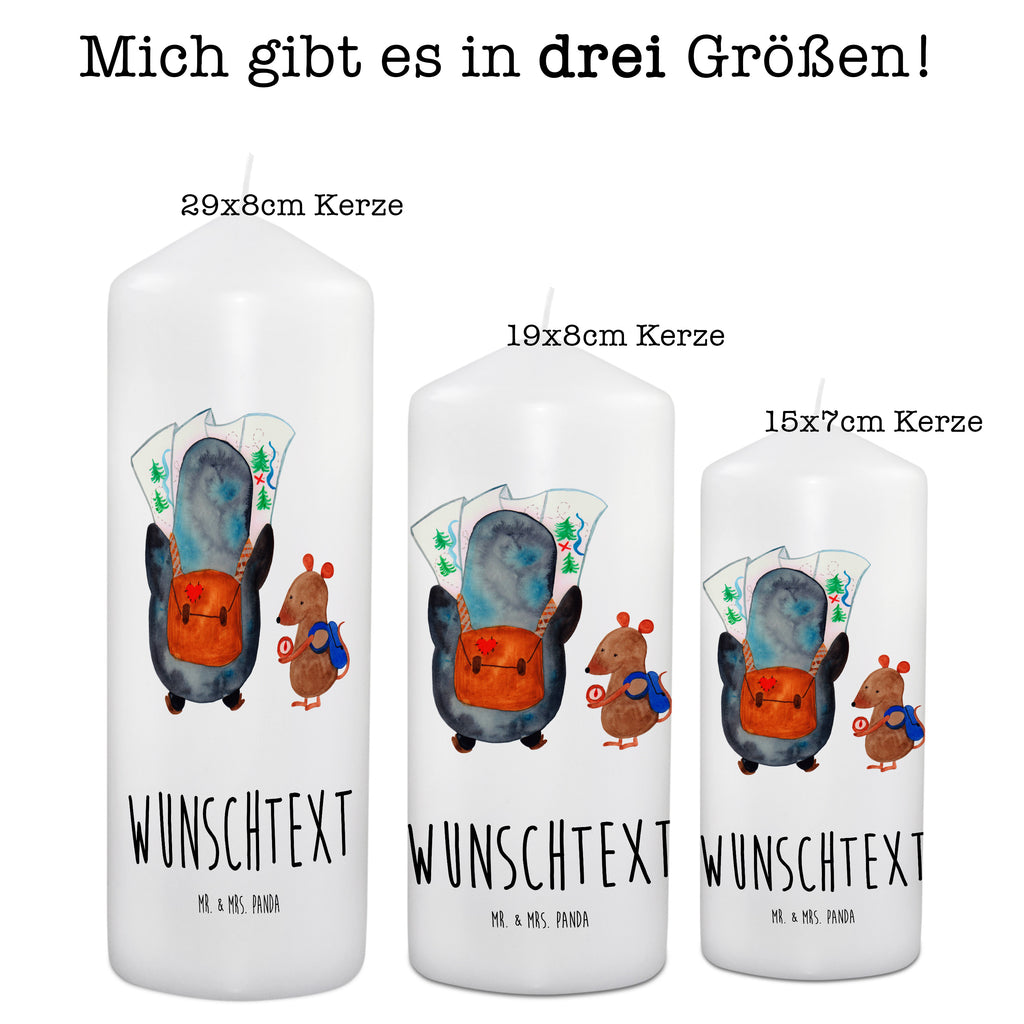 Personalisierte Kerze Pinguin & Maus Wanderer Kerze, Taufkerze, Kommunionskerze, Geburtstagskerze, Geschenk Kerze, Taufgeschenk Kerze, Kerze mit Druck, Besondere Kerze, Geschenkidee Kerze, Kerze für Kommunion, kerze personalisiert, personalisierte kerze, personalisierte kerzen, Pinguin, Pinguine, Abenteurer, Abenteuer, Roadtrip, Ausflug, Wanderlust, wandern