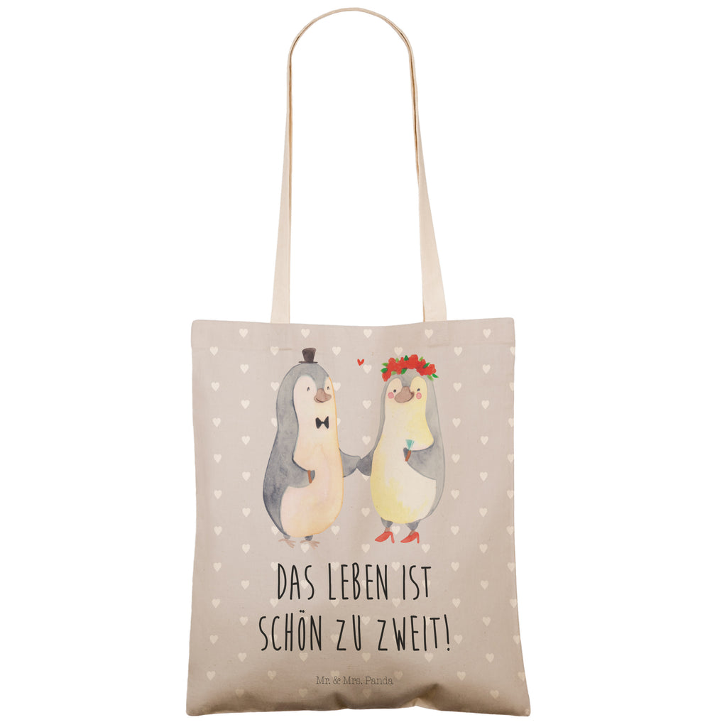 Einkaufstasche Pinguin Heirat Tragetasche, Tasche, Beutel, Stofftasche, Baumwolltasche, Umhängetasche, Shopper, Einkaufstasche, Beuteltasche, Liebe, Partner, Freund, Freundin, Ehemann, Ehefrau, Heiraten, Verlobung, Heiratsantrag, Liebesgeschenk, Jahrestag, Hocheitstag