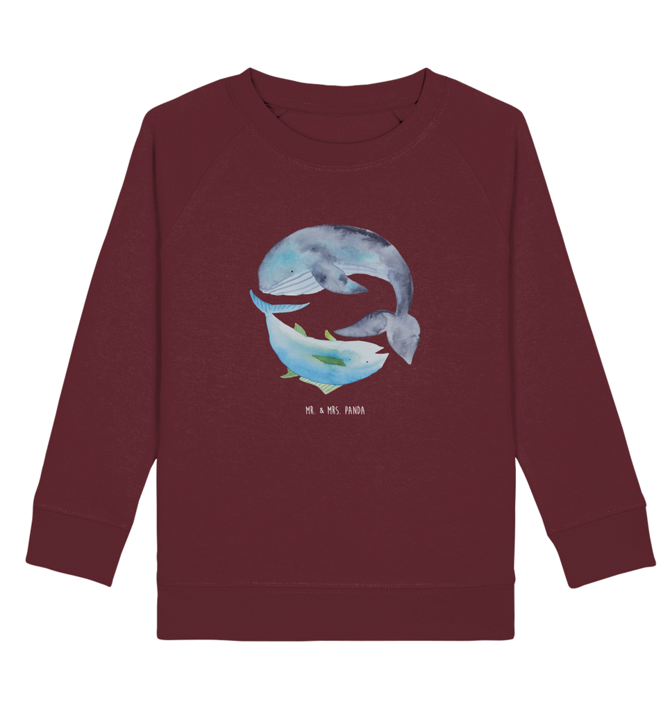 Organic Kinder Pullover Walfisch & Thunfisch Kinder Pullover, Kinder Sweatshirt, Jungen, Mädchen, Tiermotive, Gute Laune, lustige Sprüche, Tiere, Wal, Wahl, Tunfisch, Wortwitz lustig, Spruch lustig, Flachwitz, Witz, Spruch des Tages, Flachwitz Geschenk