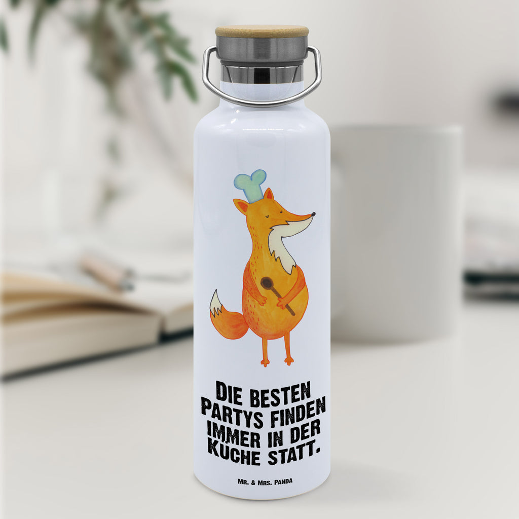 Trinkflasche Fuchs Koch Thermosflasche, Isolierflasche, Edelstahl, Trinkflasche, isoliert, Wamrhaltefunktion, Sportflasche, Flasche zum Sport, Sportlerflasche, Fuchs, Füchse, Koch Geschenk, Küche Spruch, Küche Deko, Köche, Bäcker, Party Spruch, Spruch lustig, witzig