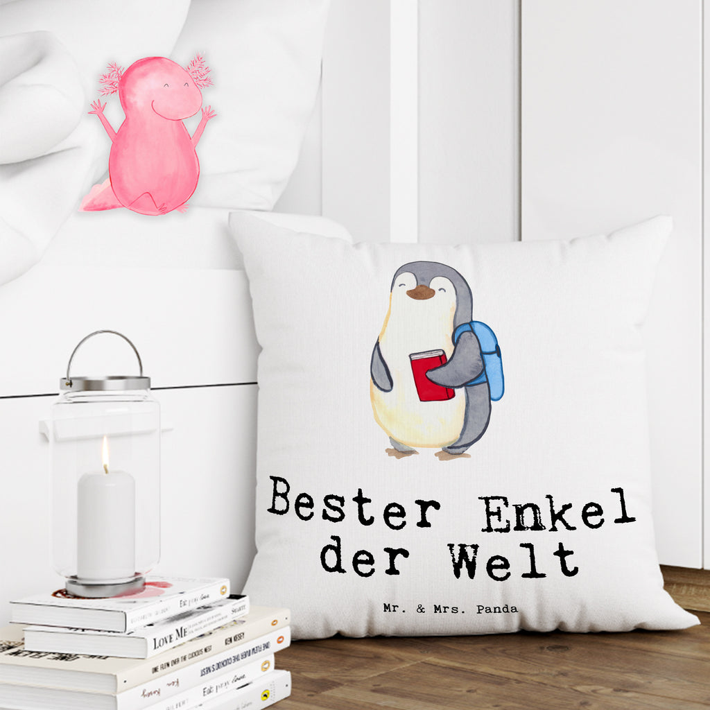 40x40 Kissen Pinguin Bester Enkel der Welt Kissenhülle, Kopfkissen, Sofakissen, Dekokissen, Motivkissen, sofakissen, sitzkissen, Kissen, Kissenbezüge, Kissenbezug 40x40, Kissen 40x40, Kissenhülle 40x40, Zierkissen, Couchkissen, Dekokissen Sofa, Sofakissen 40x40, Dekokissen 40x40, Kopfkissen 40x40, Kissen 40x40 Waschbar, für, Dankeschön, Geschenk, Schenken, Geburtstag, Geburtstagsgeschenk, Geschenkidee, Danke, Bedanken, Mitbringsel, Freude machen, Geschenktipp, Enkel, Enkelkind, Enkelsohn, Oma, Opa, Kind von Tochter, Kind von Sohn, Taufe, Großsohn