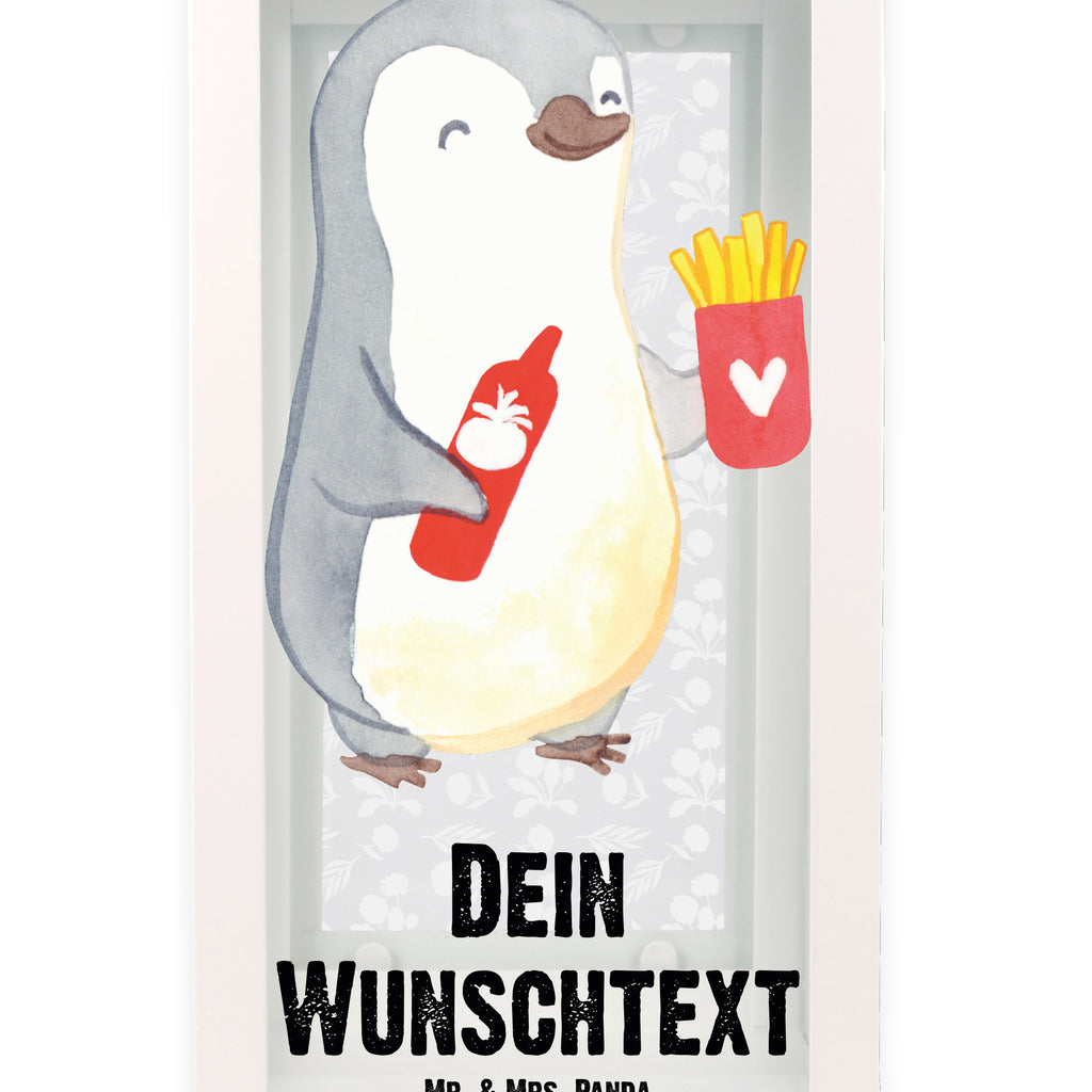 Personalisierte Deko Laterne Pinguin Pommes Gartenlampe, Gartenleuchte, Gartendekoration, Gartenlicht, Laterne kleine Laternen, XXL Laternen, Laterne groß, Liebe, Partner, Freund, Freundin, Ehemann, Ehefrau, Heiraten, Verlobung, Heiratsantrag, Liebesgeschenk, Jahrestag, Hocheitstag, Valentinstag, Geschenk für Frauen, Hochzeitstag, Mitbringsel, Geschenk für Freundin, Geschenk für Partner, Liebesbeweis, für Männer, für Ehemann