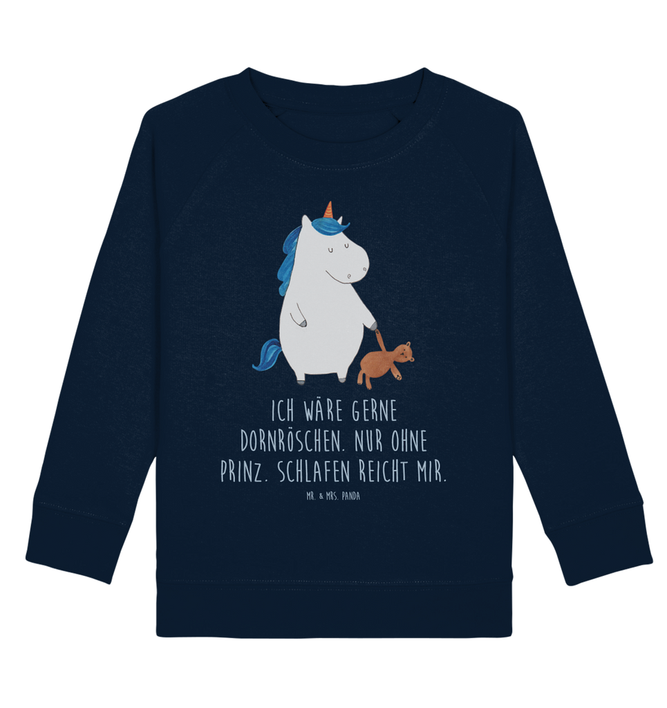 Organic Kinder Pullover Einhorn Teddy Kinder Pullover, Kinder Sweatshirt, Jungen, Mädchen, Einhorn, Einhörner, Einhorn Deko, Pegasus, Unicorn, schlafen, gute Nacht, Single, Bett, Träumen, Freundin, Singleleben