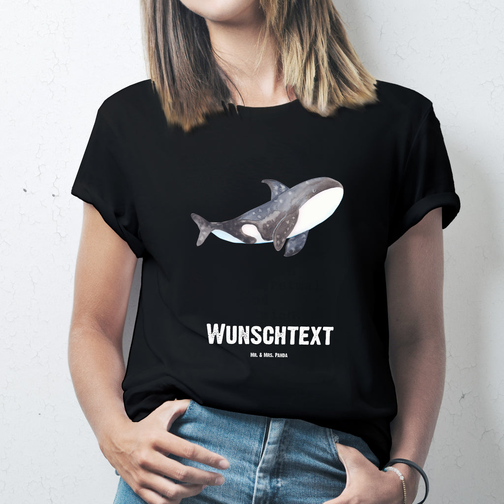 Personalisiertes T-Shirt Orca T-Shirt Personalisiert, T-Shirt mit Namen, T-Shirt mit Aufruck, Männer, Frauen, Wunschtext, Bedrucken, Meerestiere, Meer, Urlaub, Orca, Orcas, Killerwal, Wal, Möglichkeiten, Büro, Arbeit, Motivation, Selbstliebe, Neustart, Startup