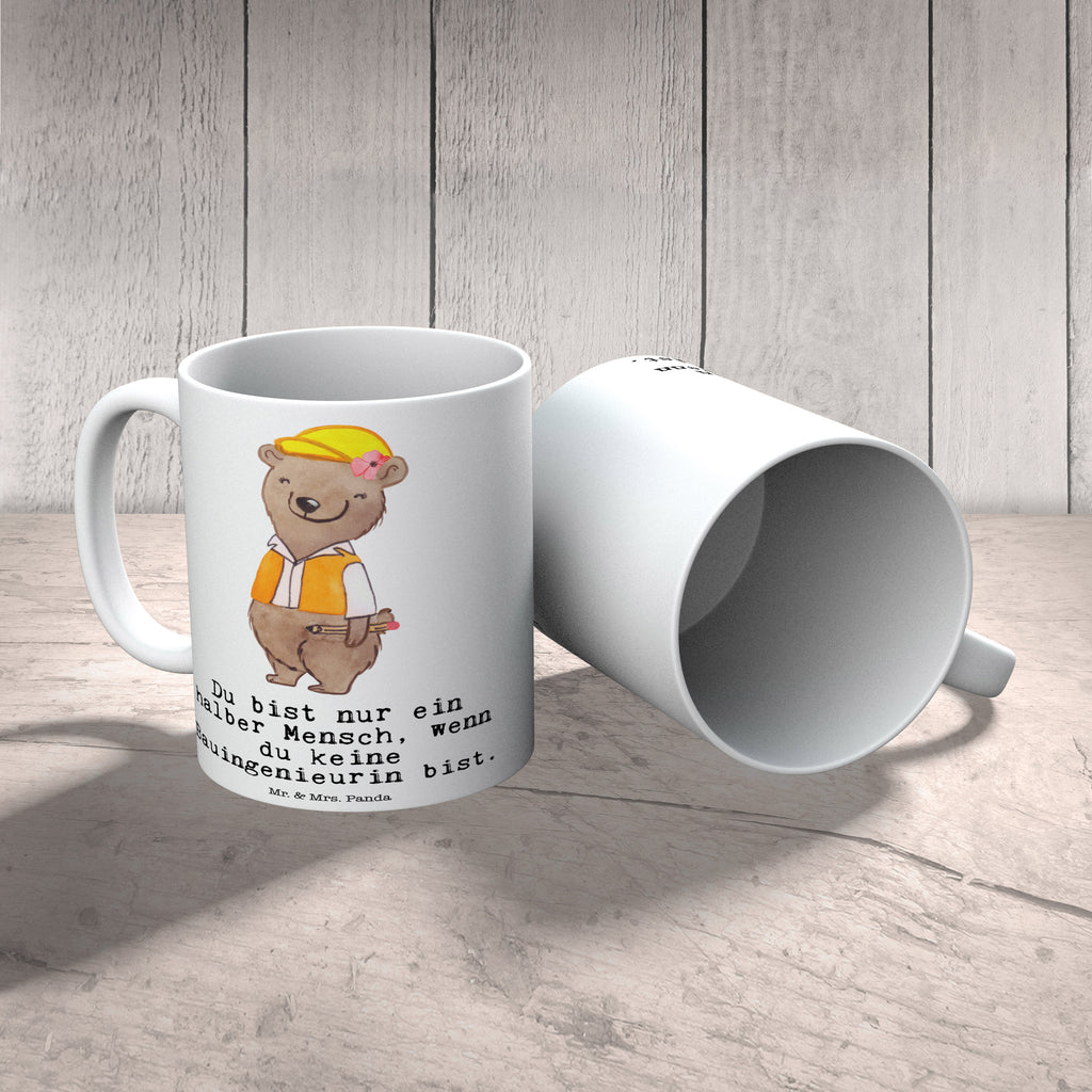 Tasse Bauingenieurin mit Herz Tasse, Kaffeetasse, Teetasse, Becher, Kaffeebecher, Teebecher, Keramiktasse, Porzellantasse, Büro Tasse, Geschenk Tasse, Tasse Sprüche, Tasse Motive, Kaffeetassen, Tasse bedrucken, Designer Tasse, Cappuccino Tassen, Schöne Teetassen, Beruf, Ausbildung, Jubiläum, Abschied, Rente, Kollege, Kollegin, Geschenk, Schenken, Arbeitskollege, Mitarbeiter, Firma, Danke, Dankeschön, Bauingenieurin, Statikerin, Ingeniuerin, Baustelle, Studium