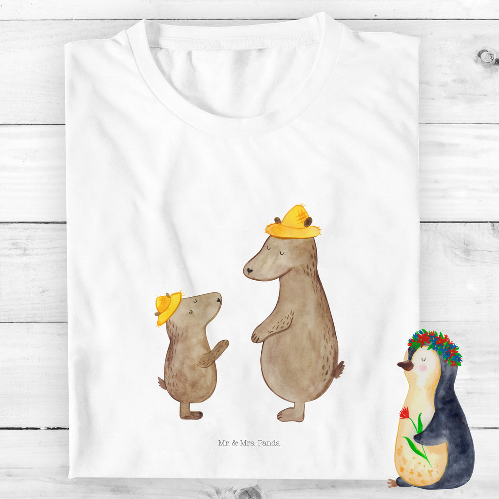 Organic Kinder T-Shirt Bären mit Hut Kinder T-Shirt, Kinder T-Shirt Mädchen, Kinder T-Shirt Jungen, Familie, Vatertag, Muttertag, Bruder, Schwester, Mama, Papa, Oma, Opa, Bär, Bären, Vater, Papi, Paps, Dad, Daddy, Lieblingsmensch, Sohn, Söhne, Kind, Kinder, Vater-Sohn, Family, Vorbild