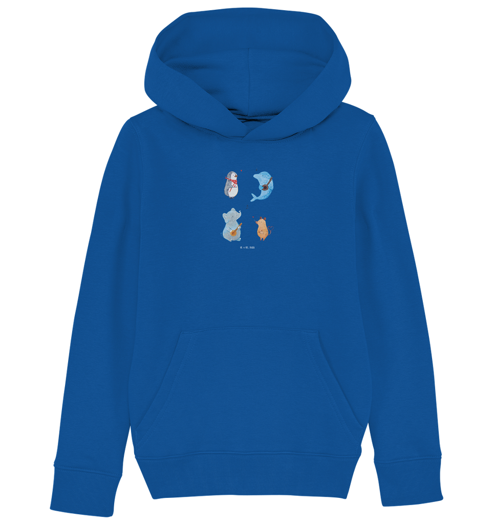 Organic Kinder Hoodie Big Band Kinder Hoodie, Kapuzenpullover, Kinder Oberteil, Mädchen Hoodie, Jungen Hoodie, Mädchen Kapuzenpullover, Jungen Kapuzenpullover, Mädchen Kleidung, Jungen Kleidung, Mädchen Oberteil, Jungen Oberteil, Tiermotive, Gute Laune, lustige Sprüche, Tiere, Hund, Pinguin, Maus, Elefant, Delfin, Gitarre, Band, Triangel, Musikanten, Musik