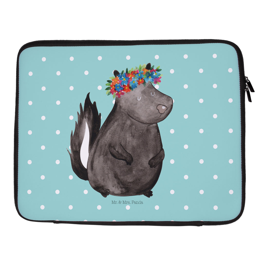 Notebook Tasche Stinktier Mädchen Notebook Tasche, Laptop, Computertasche, Tasche, Notebook-Tasche, Notebook-Reisehülle, Notebook Schutz, Stinktier, Skunk, Wildtier, Raubtier, Stinker, Stinki, Yoga, Namaste, Lebe, Liebe, Lache