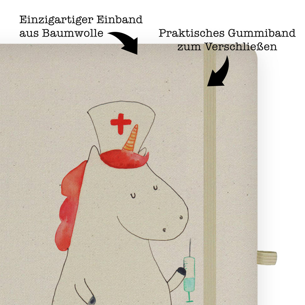 Baumwoll Notizbuch Einhorn Krankenschwester