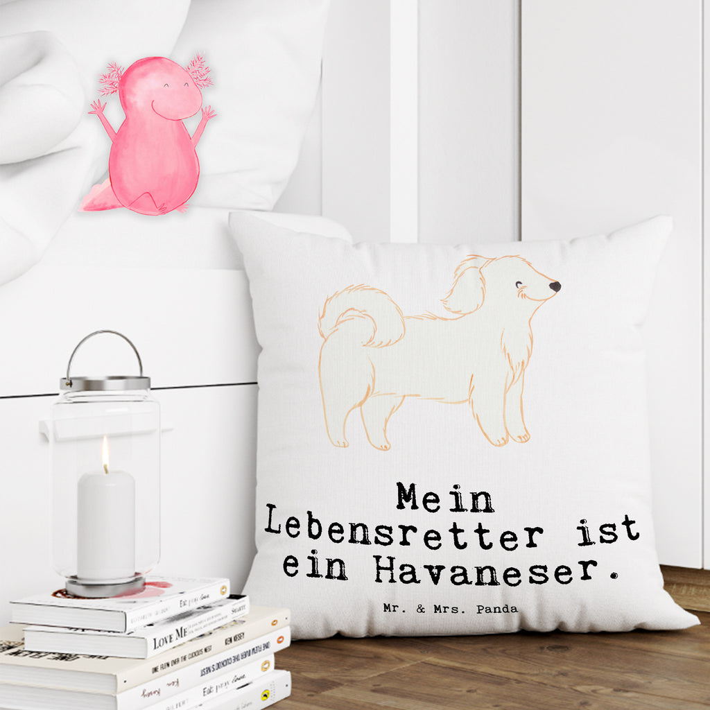 40x40 Kissen Havaneser Lebensretter Kissenhülle, Kopfkissen, Sofakissen, Dekokissen, Motivkissen, Hund, Hunderasse, Rassehund, Hundebesitzer, Geschenk, Tierfreund, Schenken, Welpe, Havaneser, Havi, Bichon Havanais, Bichón Habanero