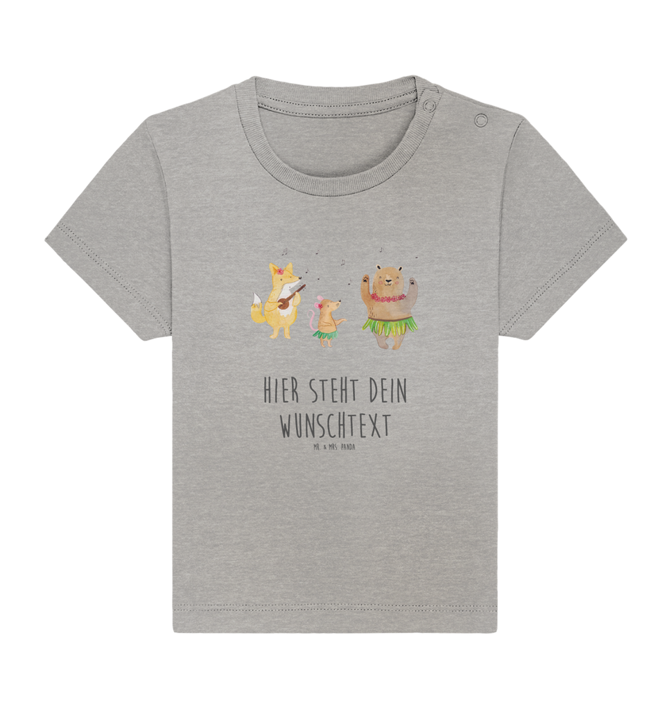 Personalisiertes Baby Shirt Waldtiere Aloha Personalisiertes Baby T-Shirt, Personalisiertes Jungen Baby T-Shirt, Personalisiertes Mädchen Baby T-Shirt, Personalisiertes Shirt, Tiermotive, Gute Laune, lustige Sprüche, Tiere, Wald, Waldtiere, Musik, Aloha, Bär, Hase, Igel, Tanzen, Leben, Lachen