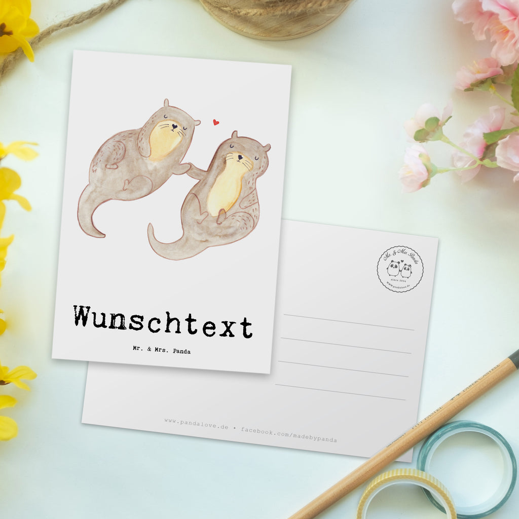 Personalisierte Postkarte Otter Bester Partner der Welt Postkarte mit Namen, Postkarte bedrucken, Postkarte mit Wunschtext, Postkarte personalisierbar, Geschenkkarte mit Namen, Grußkarte mit Namen, Karte mit Namen, Einladung mit Namen, Ansichtskarte mit Namen, Geschenkkarte mit Wunschtext, Grußkarte mit Wunschtext, Karte mit Wunschtext, Einladung mit Wunschtext, Ansichtskarte mit Wunschtext, für, Dankeschön, Geschenk, Schenken, Geburtstag, Geburtstagsgeschenk, Geschenkidee, Danke, Bedanken, Mitbringsel, Freude machen, Geschenktipp, Partner, Ehepartner, Mann, Frau, Ehefrau, Ehemann. Freundin, Freund, Lebensgefährte, Paar, Liebe