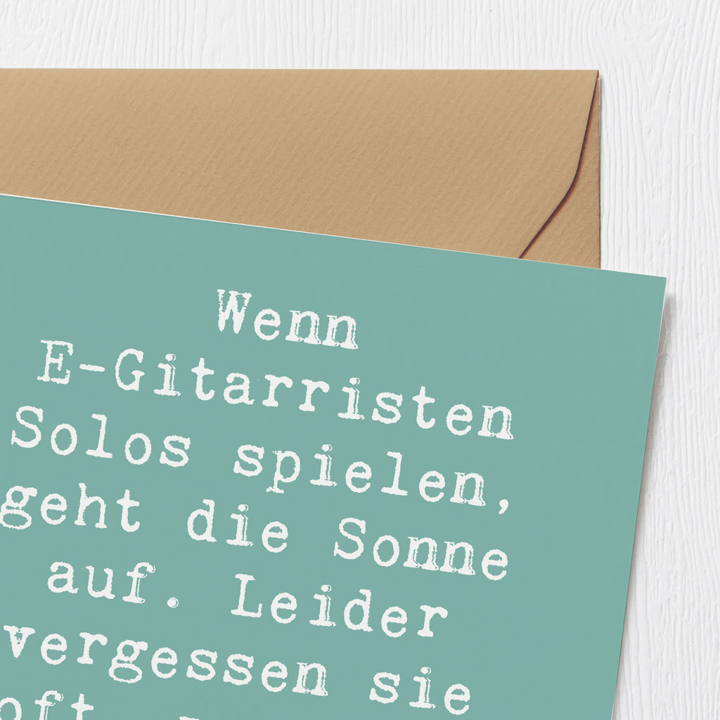 Deluxe Karte Spruch E-Gitarre Solos Karte, Grußkarte, Klappkarte, Einladungskarte, Glückwunschkarte, Hochzeitskarte, Geburtstagskarte, Hochwertige Grußkarte, Hochwertige Klappkarte, Instrumente, Geschenke Musiker, Musikliebhaber