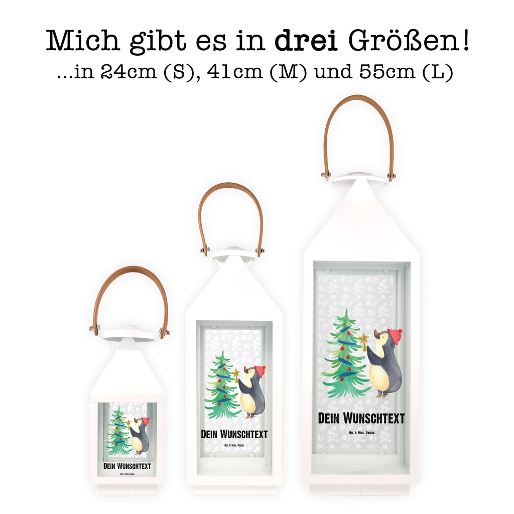 Personalisierte Deko Laterne Pinguin Weihnachtsbaum Gartenlampe, Gartenleuchte, Gartendekoration, Gartenlicht, Laterne kleine Laternen, XXL Laternen, Laterne groß, Winter, Weihnachten, Weihnachtsdeko, Nikolaus, Advent, Heiligabend, Wintermotiv, Pinguin