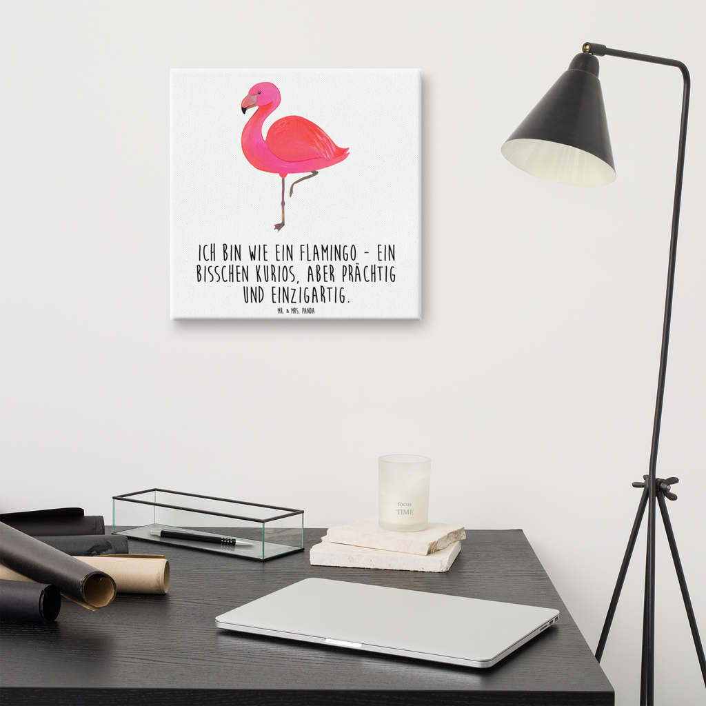 Leinwand Bild Flamingo Classic Leinwand, Bild, Kunstdruck, Wanddeko, Dekoration, Flamingo, Einzigartig, Selbstliebe, Stolz, ich, für mich, Spruch, Freundin, Freundinnen, Außenseiter, Sohn, Tochter, Geschwister