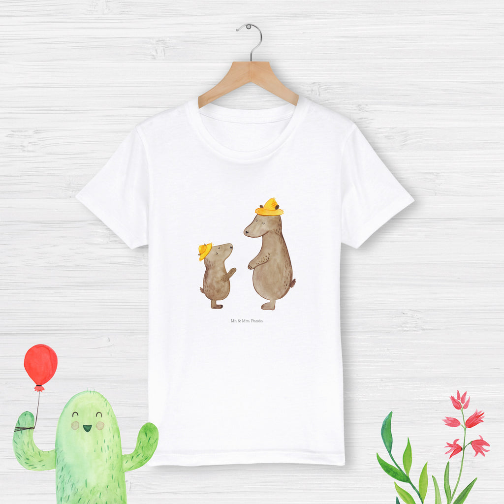 Organic Kinder T-Shirt Bären mit Hut Kinder T-Shirt, Kinder T-Shirt Mädchen, Kinder T-Shirt Jungen, Familie, Vatertag, Muttertag, Bruder, Schwester, Mama, Papa, Oma, Opa, Bär, Bären, Vater, Papi, Paps, Dad, Daddy, Lieblingsmensch, Sohn, Söhne, Kind, Kinder, Vater-Sohn, Family, Vorbild