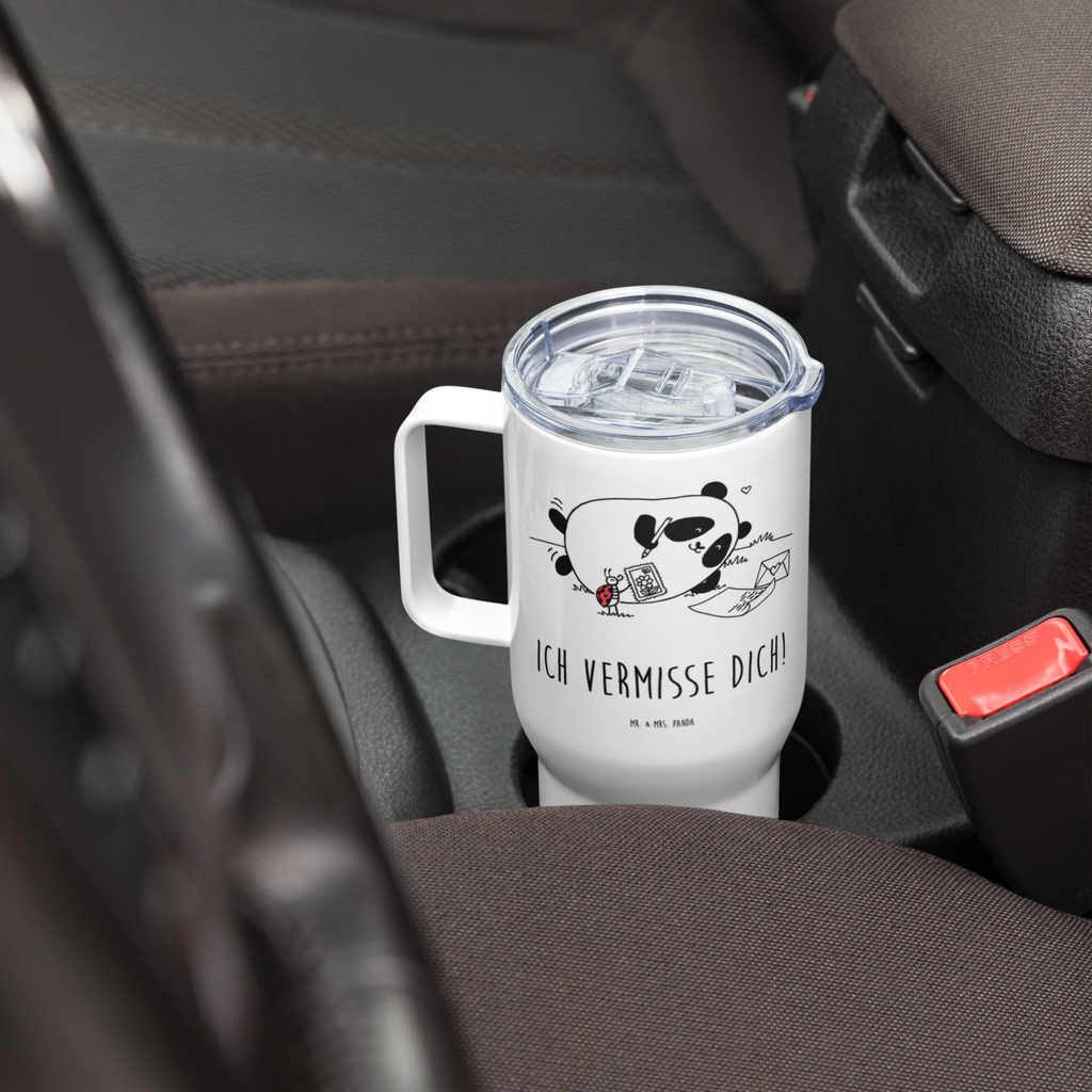 XXL Thermobecher Panda Vermissen Thermobecher, XL Thermobecher, Reisebecher, XL Reisetasse, Großer Thermobecher, Autobecher, Jumbo Becher