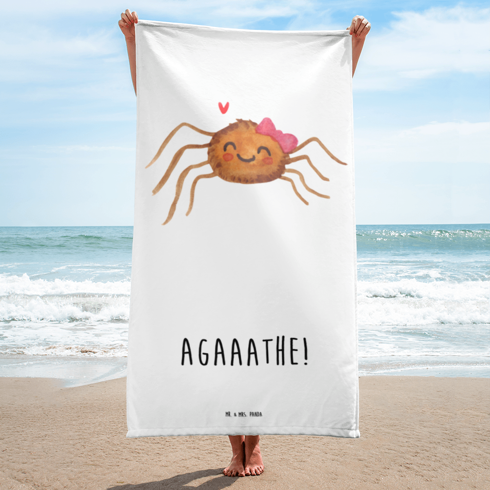 XL Badehandtuch Spinne Agathe Freude Handtuch, Badetuch, Duschtuch, Strandtuch, Saunatuch, Spinne Agathe, Spinne, Agathe, Videos, Merchandise, Viral, Viraler Hit, Trend, Beliebte Spinne